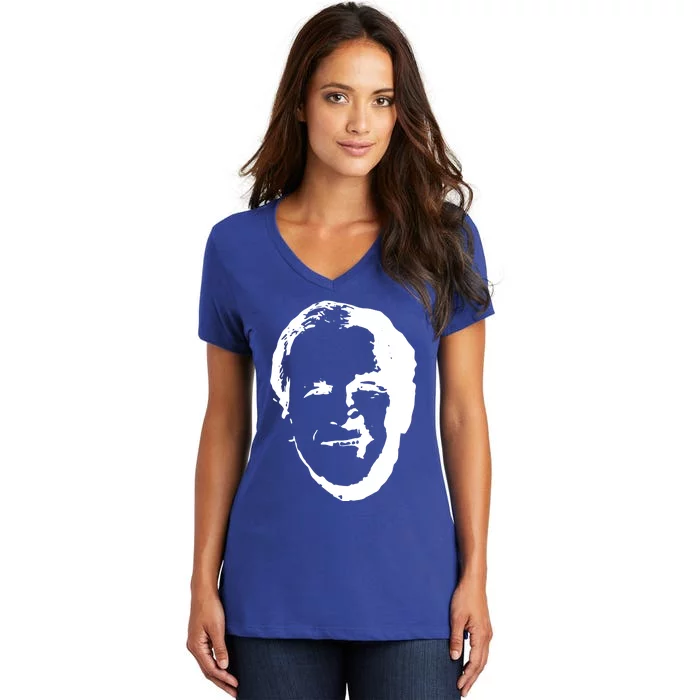 George W Bush Cute Gift Women's V-Neck T-Shirt