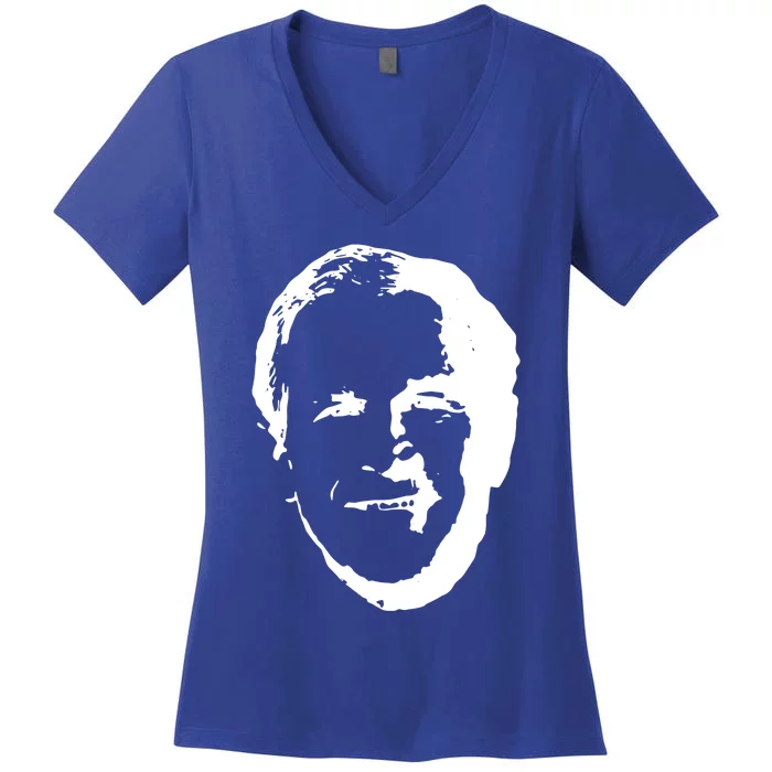 George W Bush Cute Gift Women's V-Neck T-Shirt