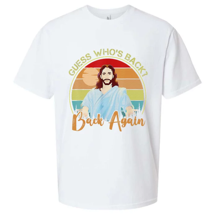 Guess Who's Back Happy Easter Jesus Christian Matching Sueded Cloud Jersey T-Shirt