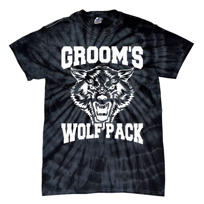 Grooms Wolfpack Bachelor Party Drinking Team Gift Tie-Dye T-Shirt