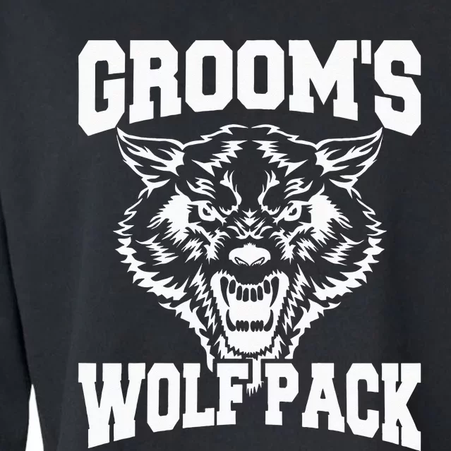 Grooms Wolfpack Bachelor Party Drinking Team Gift Cropped Pullover Crew