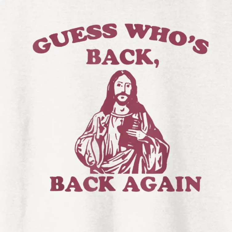 Guess Who's Back? Back Again Happy Easter! Jesus Christ Women's Crop Top Tee