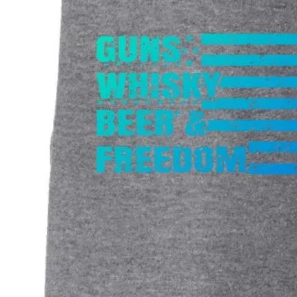 Gun Whisky Beer And Freedom American Flag Cool Gift For Guys Gift Doggie 3-End Fleece Hoodie