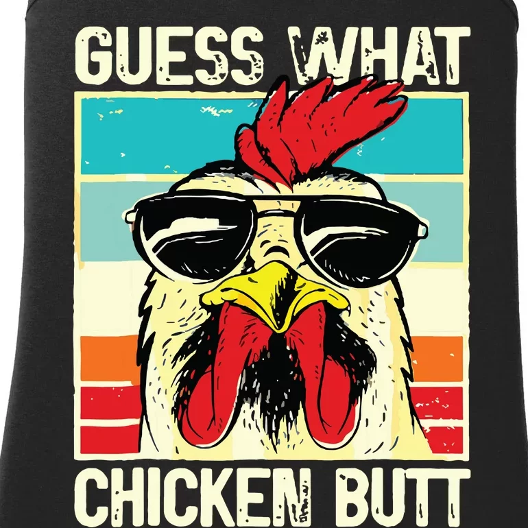 Guess What Chicken Butt Funny Chicken Meme Ladies Essential Tank