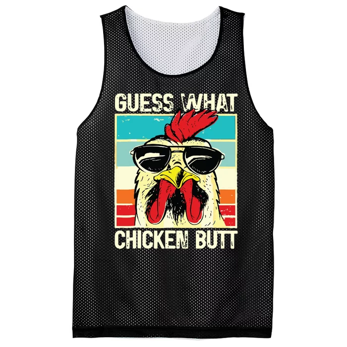 Guess What Chicken Butt Funny Chicken Meme Mesh Reversible Basketball Jersey Tank