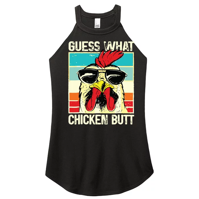 Guess What Chicken Butt Funny Chicken Meme Women’s Perfect Tri Rocker Tank