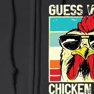 Guess What Chicken Butt Funny Chicken Meme Full Zip Hoodie