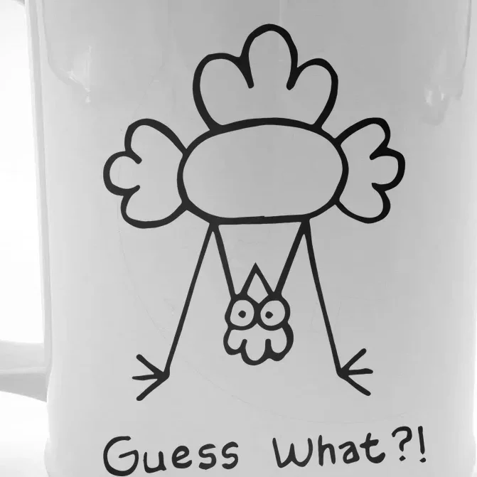 Guess What Chicken Butt Funny Chicken Front & Back Beer Stein