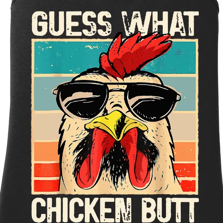 Guess What Chicken Butt Funny Chicken Meme Ladies Essential Tank