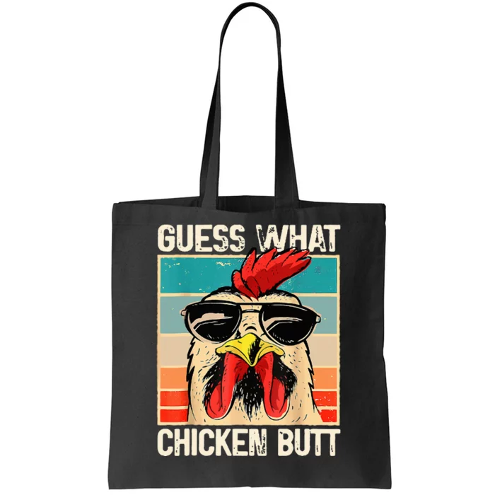 Guess What Chicken Butt Funny Chicken Meme Tote Bag