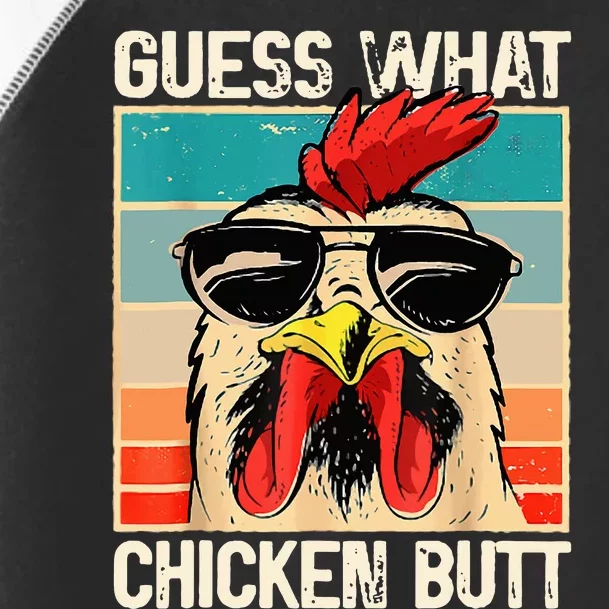 Guess What Chicken Butt Funny Chicken Meme Toddler Fine Jersey T-Shirt