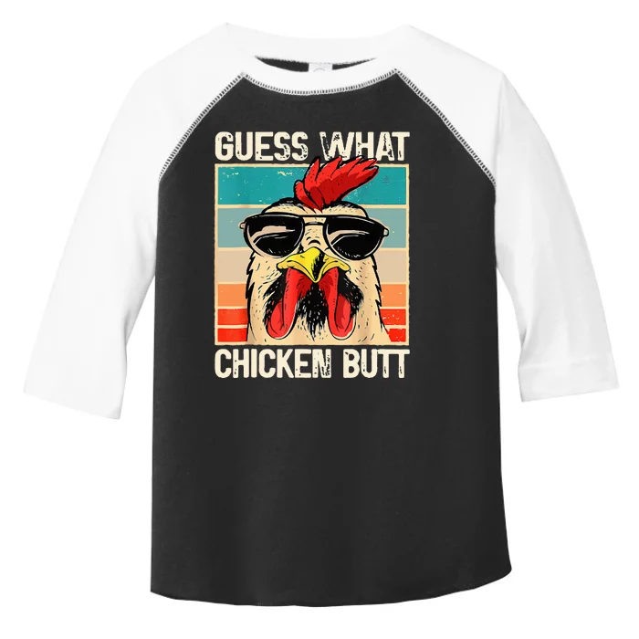 Guess What Chicken Butt Funny Chicken Meme Toddler Fine Jersey T-Shirt