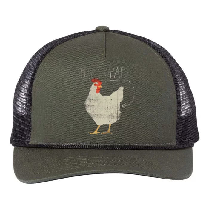 Guess What Chicken Butt Retro Rope Trucker Hat Cap