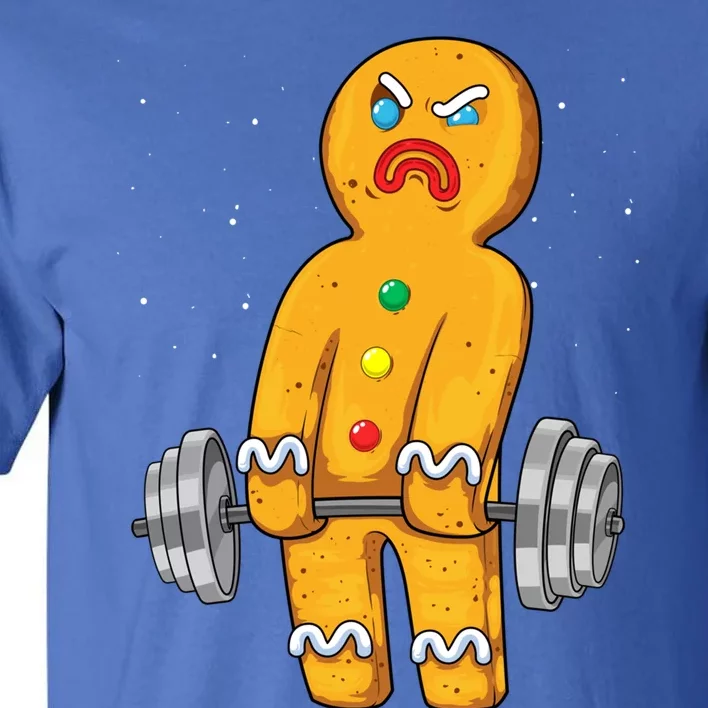 Gingerbread Weightlifting Christmas Fitness Gym Deadlift Gift Tall T-Shirt