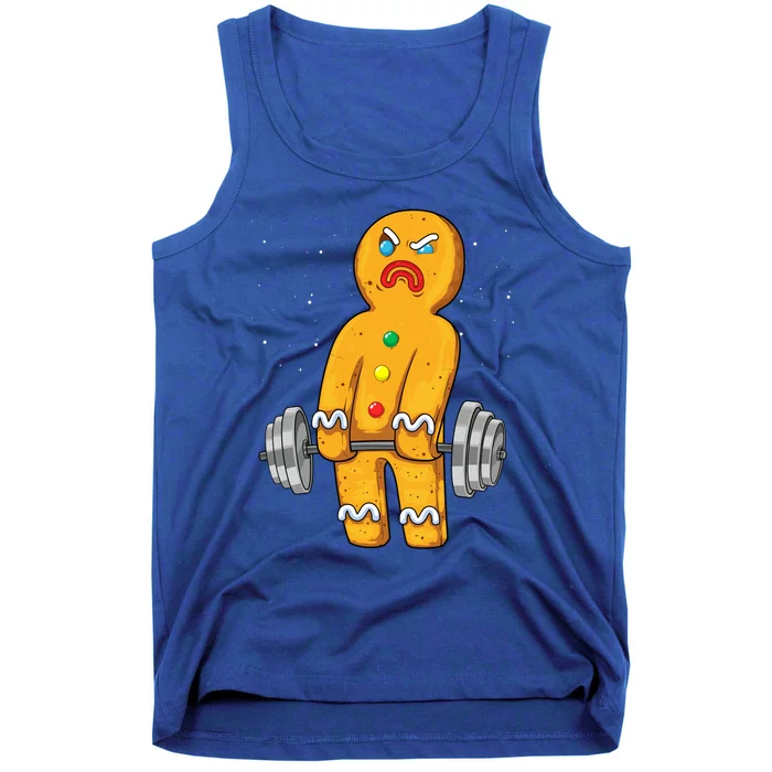 Gingerbread Weightlifting Christmas Fitness Gym Deadlift Gift Tank Top