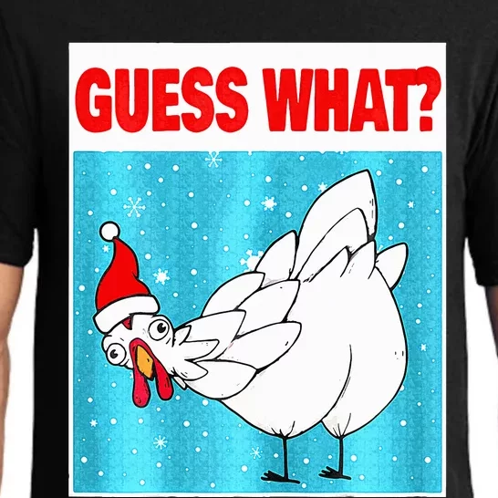 Guess What Chicken Butt Funny Egg Chicken Farmer Christmas Pajama Set