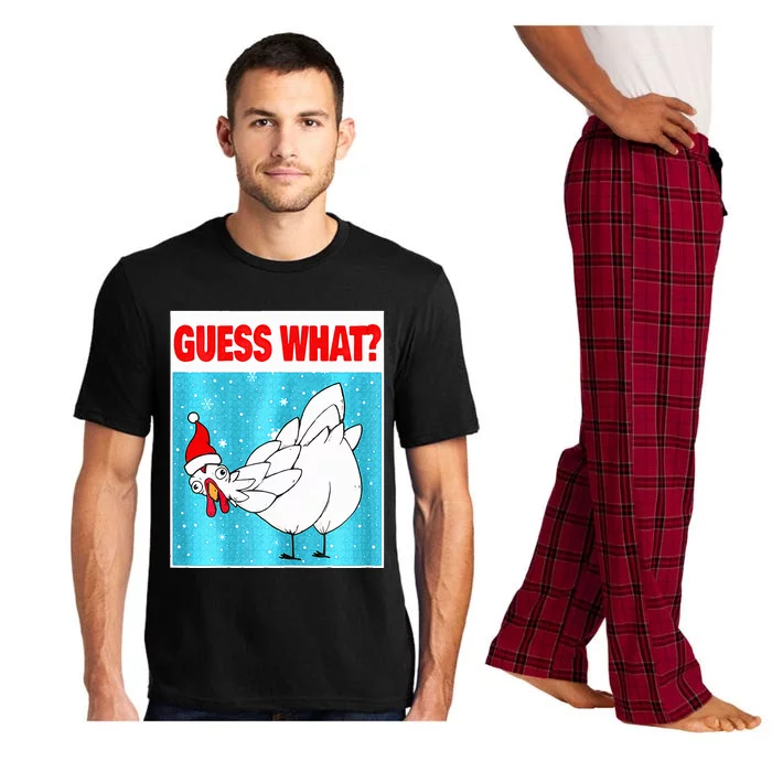 Guess What Chicken Butt Funny Egg Chicken Farmer Christmas Pajama Set