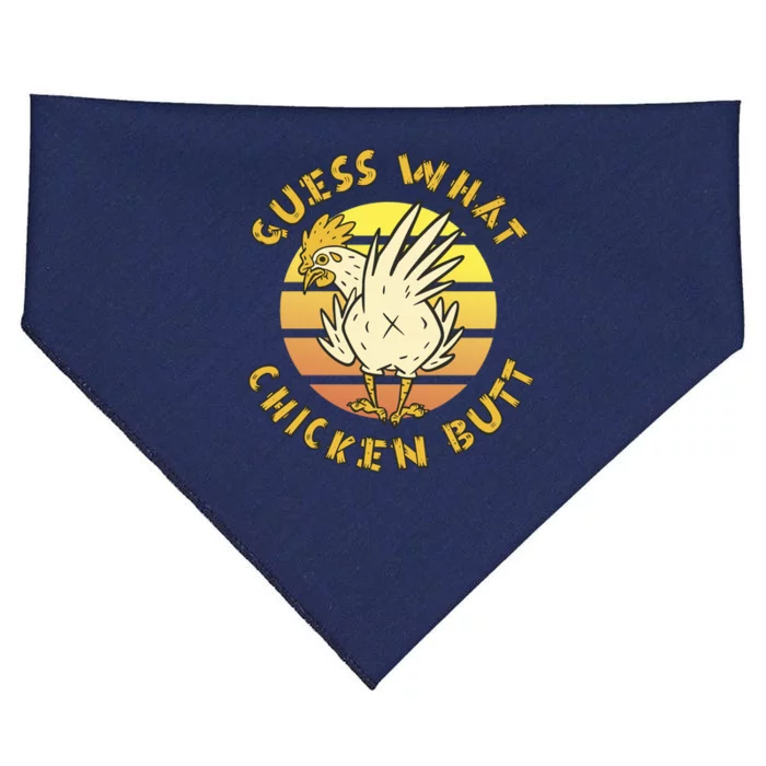 Guess What Chicken Butt Funny Gift USA-Made Doggie Bandana