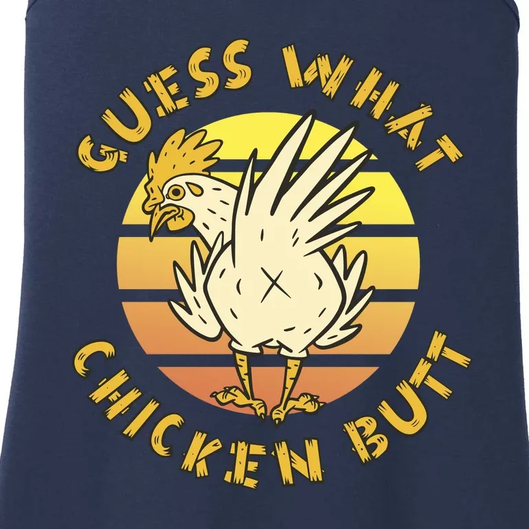 Guess What Chicken Butt Funny Gift Ladies Essential Tank