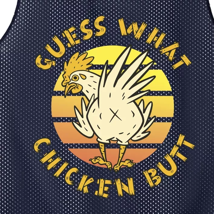 Guess What Chicken Butt Funny Gift Mesh Reversible Basketball Jersey Tank