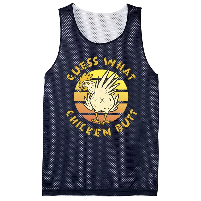 Guess What Chicken Butt Funny Gift Mesh Reversible Basketball Jersey Tank