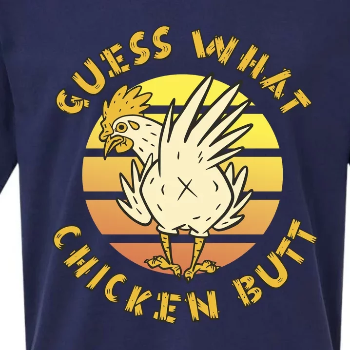 Guess What Chicken Butt Funny Gift Sueded Cloud Jersey T-Shirt