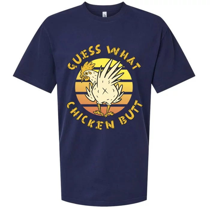 Guess What Chicken Butt Funny Gift Sueded Cloud Jersey T-Shirt