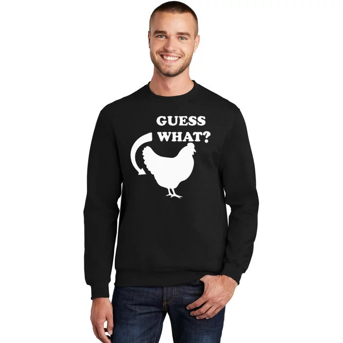 Guess What Chicken Butt Funny White Design Jokes Joking Sweatshirt