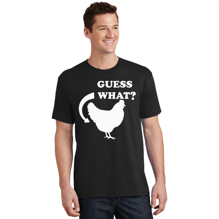 Guess What Chicken Butt Funny White Design Jokes Joking T-Shirt