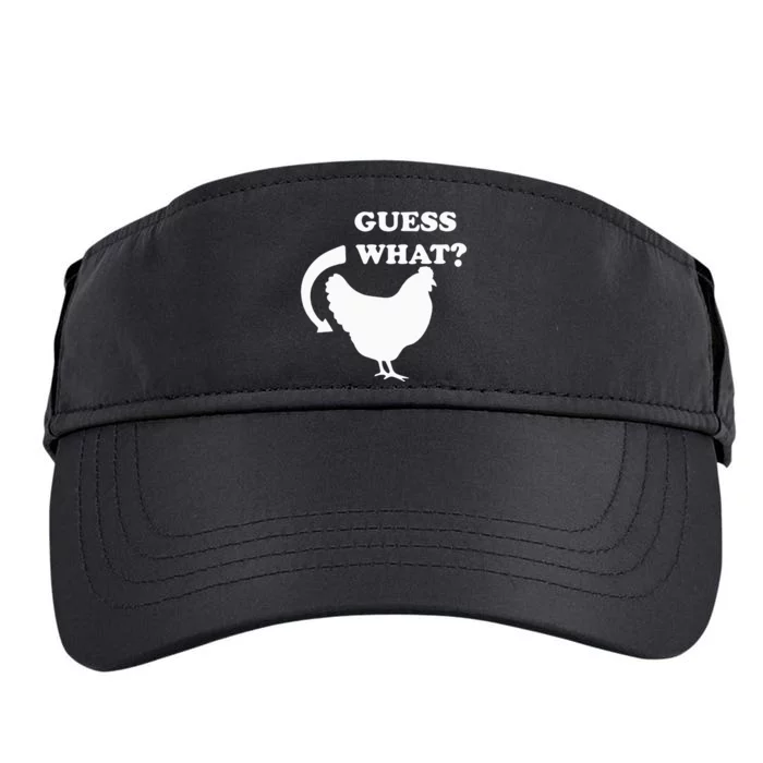 Guess What Chicken Butt Funny White Design Jokes Joking Adult Drive Performance Visor