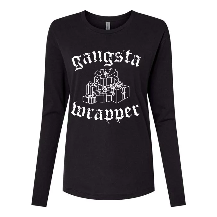 Gangsta Wrapper Classic Womens Cotton Relaxed Long Sleeve T-Shirt