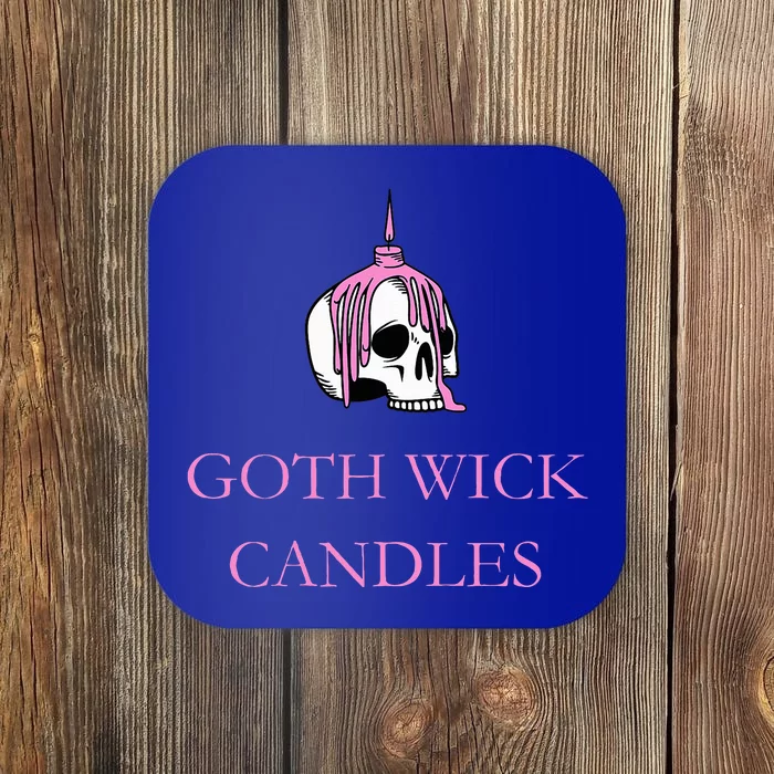 Goth Wick Candle Company White Skull Flame Drip Candle Coaster