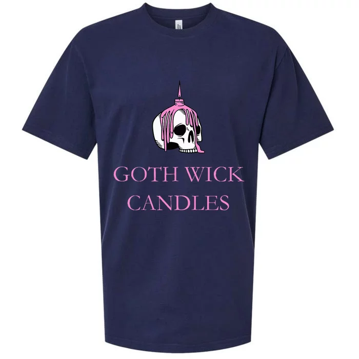 Goth Wick Candle Company White Skull Flame Drip Candle Sueded Cloud Jersey T-Shirt