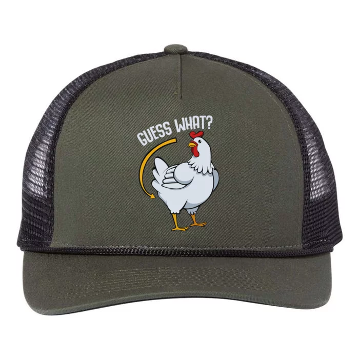 Guess What Chicken Butt Retro Rope Trucker Hat Cap