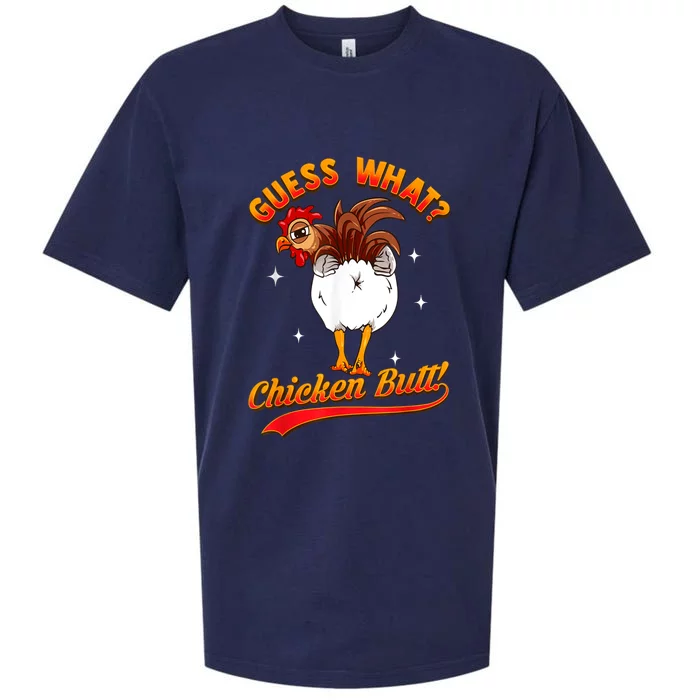 Guess What Chicken Butt! Funny Joke Sueded Cloud Jersey T-Shirt