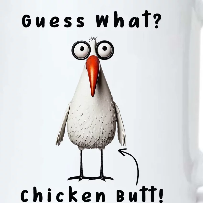 Guess What Chicken Butt Chicken Rooster Meme Funny Costume Black Color Changing Mug