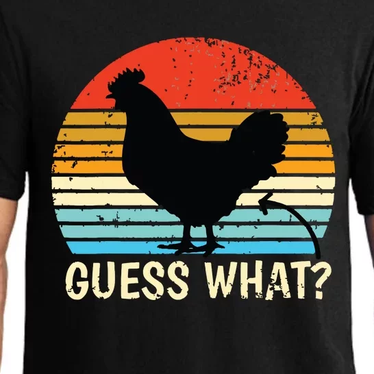 Guess What Chicken Butt Farm Joke Funny Chickens Lover Pajama Set