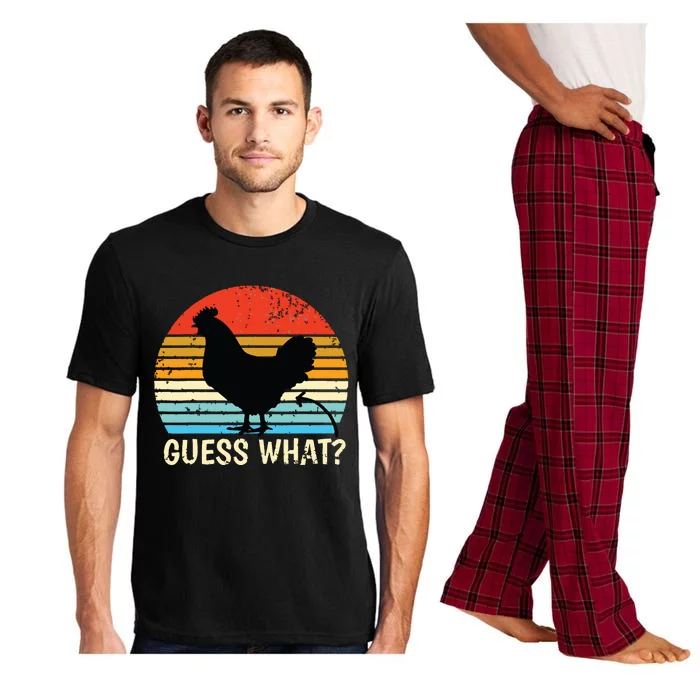 Guess What Chicken Butt Farm Joke Funny Chickens Lover Pajama Set