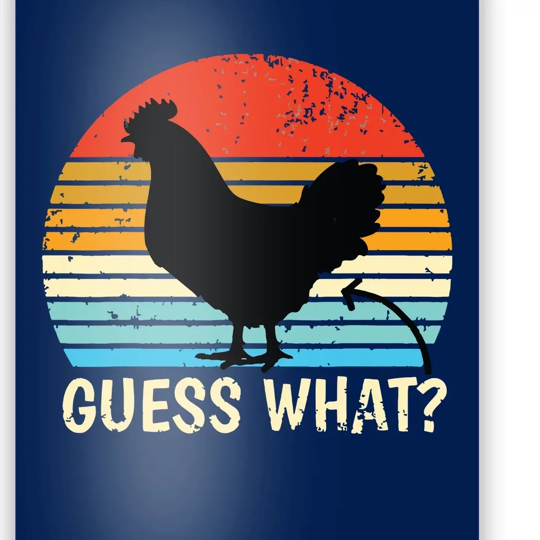 Guess What Chicken Butt Farm Joke Funny Chickens Lover Poster