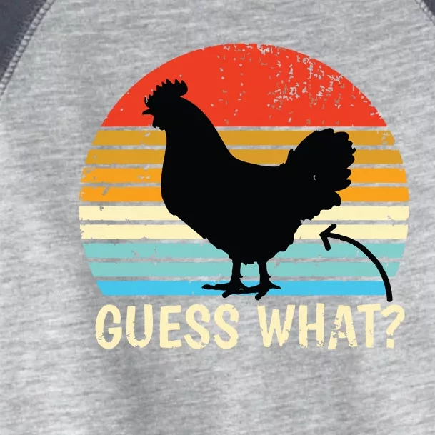 Guess What Chicken Butt Farm Joke Funny Chickens Lover Toddler Fine Jersey T-Shirt