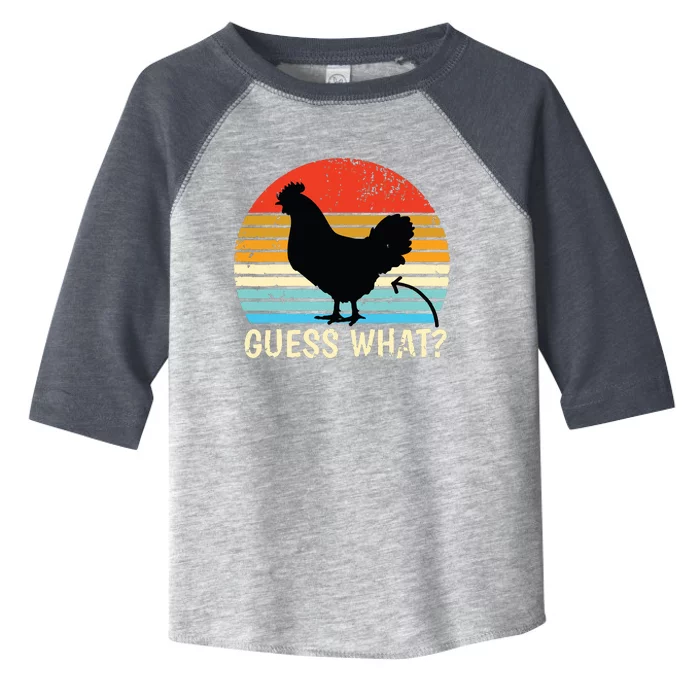 Guess What Chicken Butt Farm Joke Funny Chickens Lover Toddler Fine Jersey T-Shirt