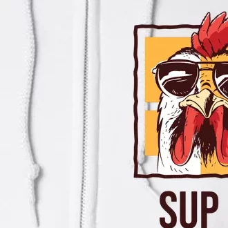 Guess What Chicken Butt Funny Full Zip Hoodie