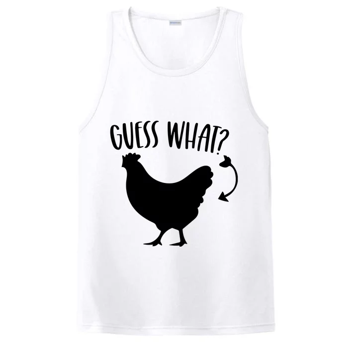 Guess What Chicken Butt Funny Rhyme Song Chicken Lovers Performance Tank