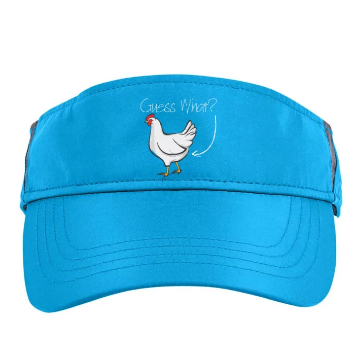 Guess What Chicken Shirts Funny Joking Chicken Gift Adult Drive Performance Visor