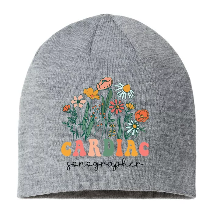 Groovy Wildflower Cardiac Sonographer Tees 8 1/2in Sustainable Knit Beanie