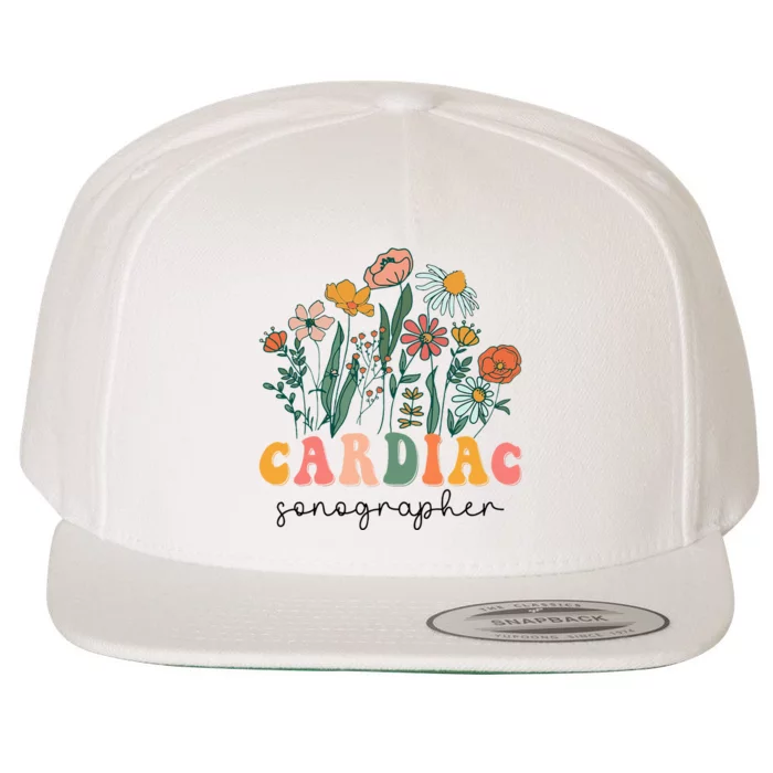 Groovy Wildflower Cardiac Sonographer Tees Wool Snapback Cap