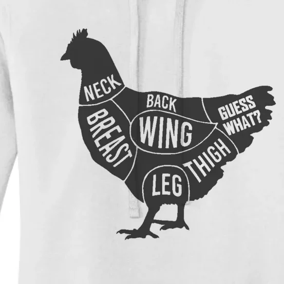 Guess What Chicken Butt Guess Why Chicken Thigh Who Poo Women's Pullover Hoodie