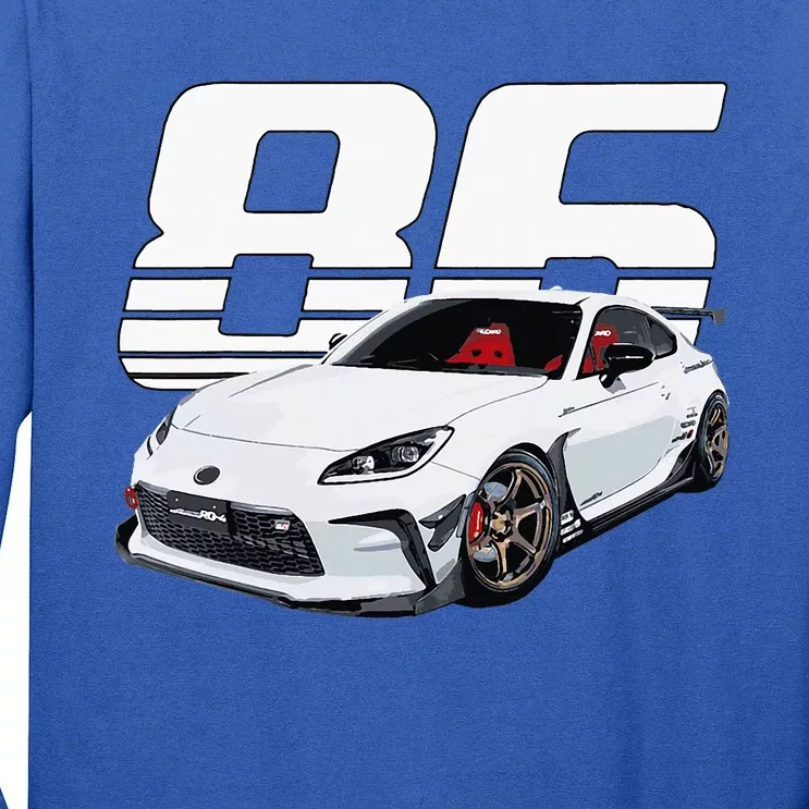 Gr86 White Car Tall Long Sleeve T-Shirt