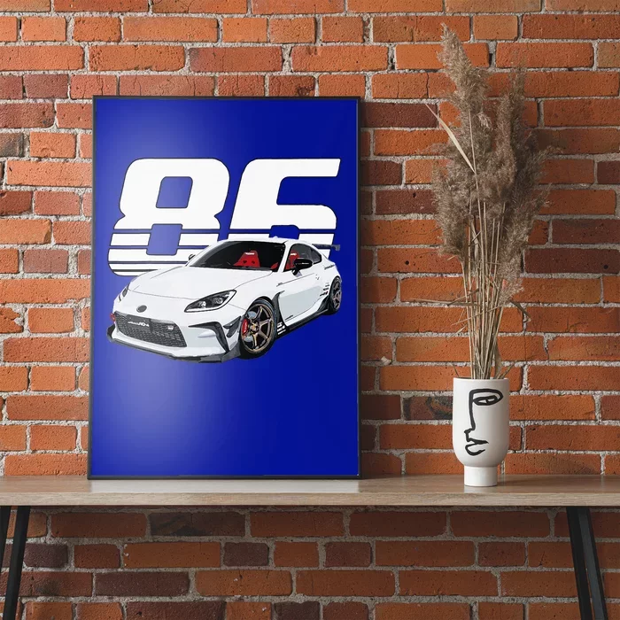 Gr86 White Car Poster