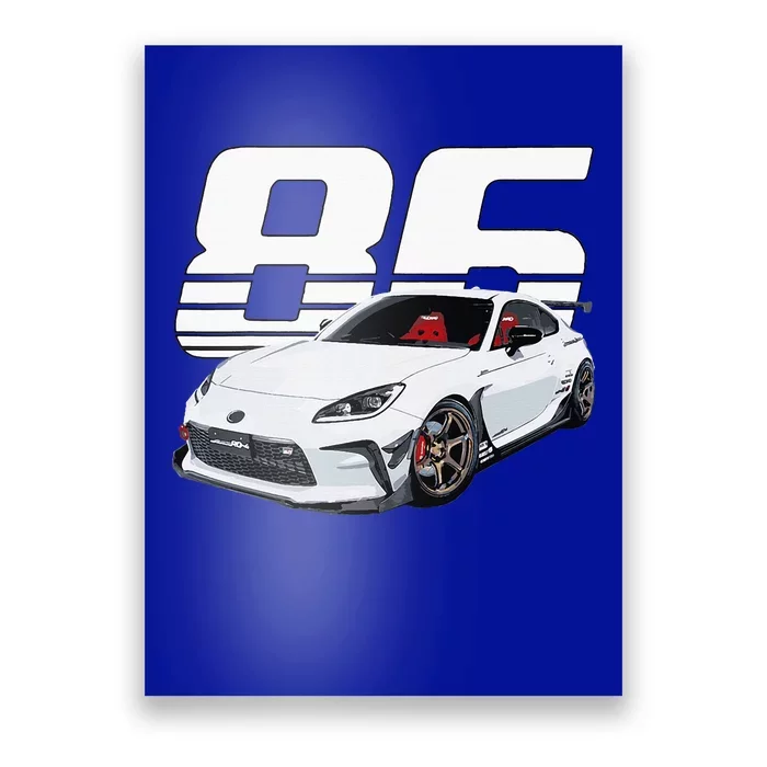 Gr86 White Car Poster